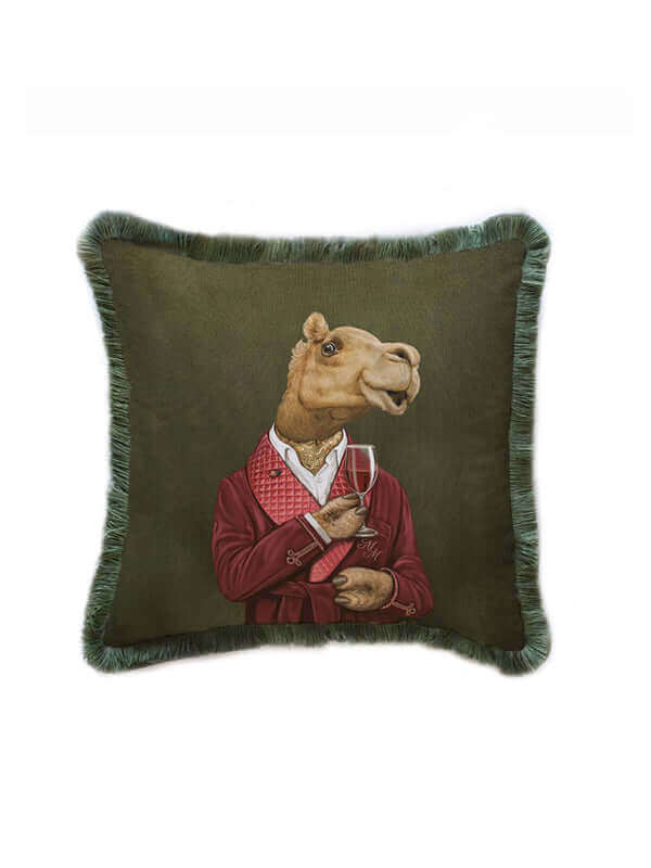 CAMEL VELVET CUSHION