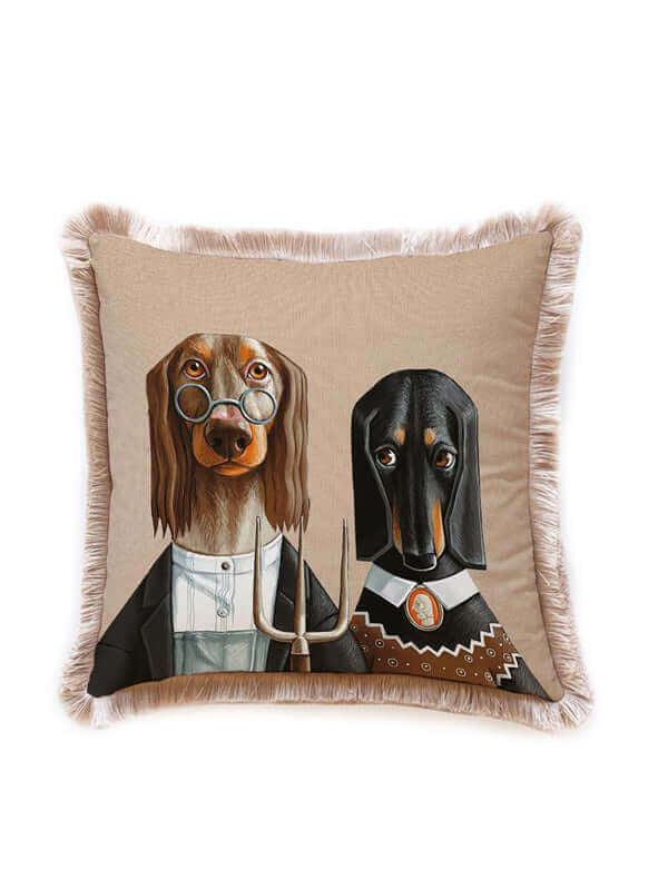 DOGS VELVET CUSHION