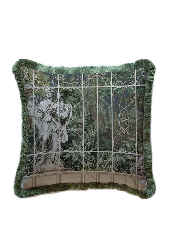 GREEN SCULPTURE VELVET CUSHION