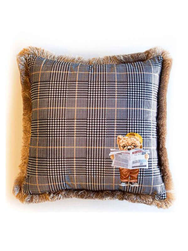 CHECKERED TED VELVET CUSHION