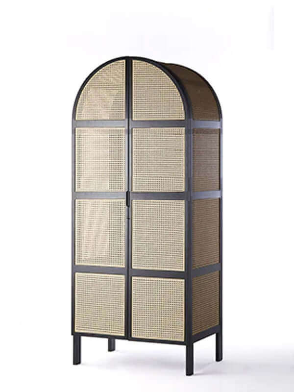 Lea Rattan Double Wardrobe