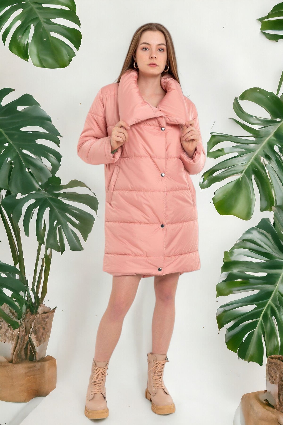 Long Puffer Anorak - Powder