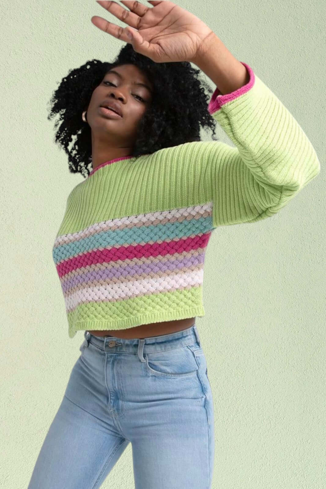 Colorful Knitwear Sweater