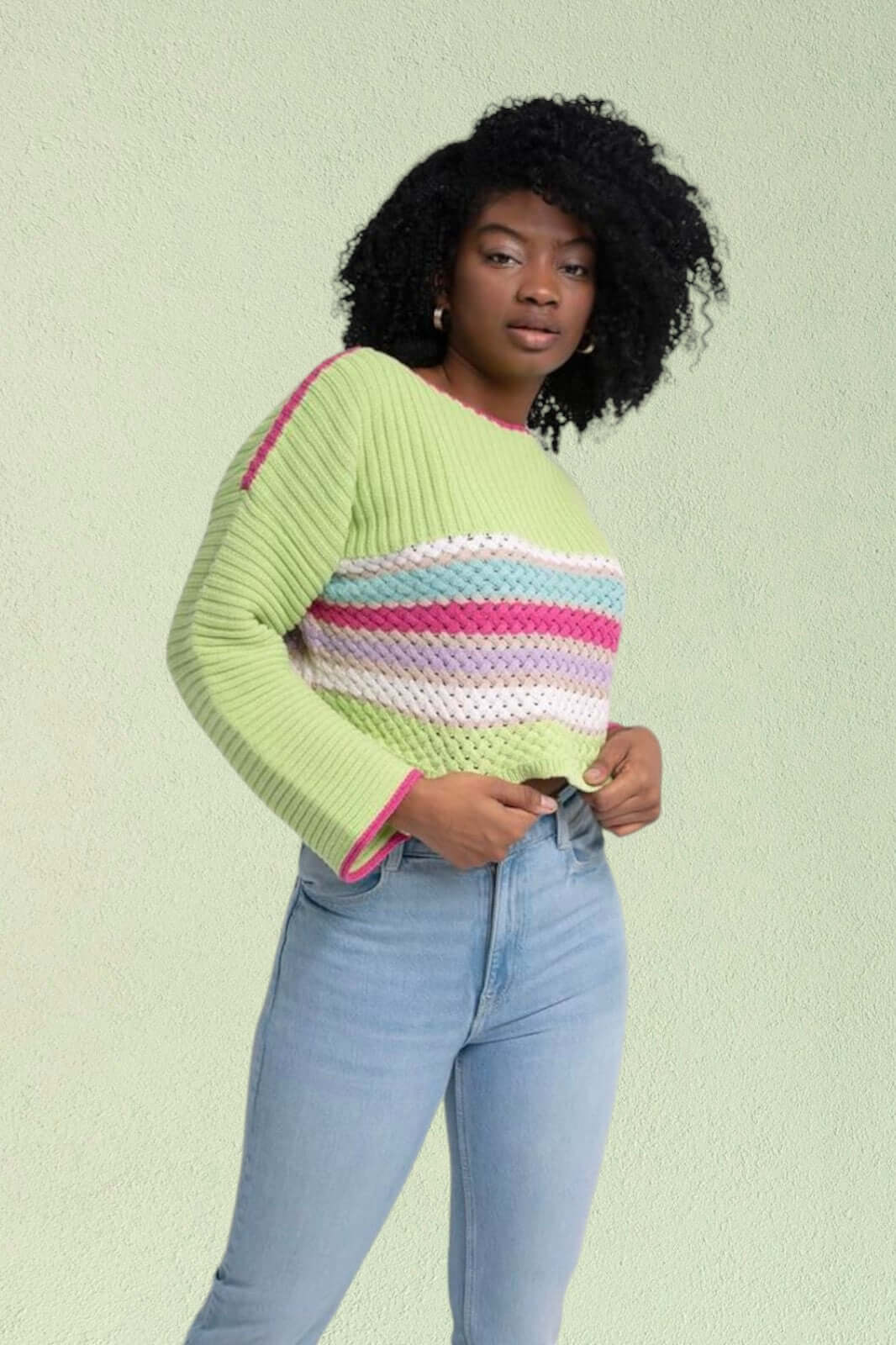 Colorful Knitwear Sweater