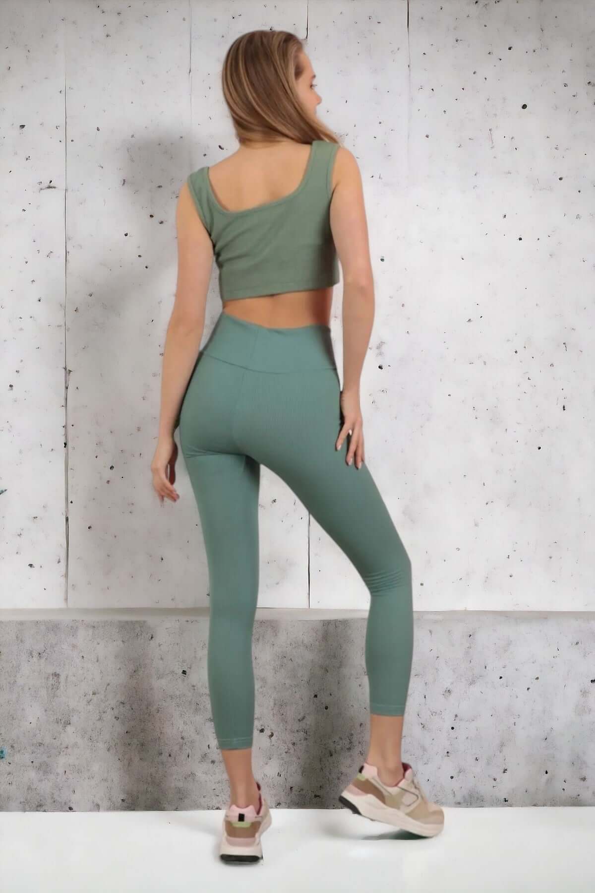 Compressive Comfort Ankle-Length Leggings - Mint