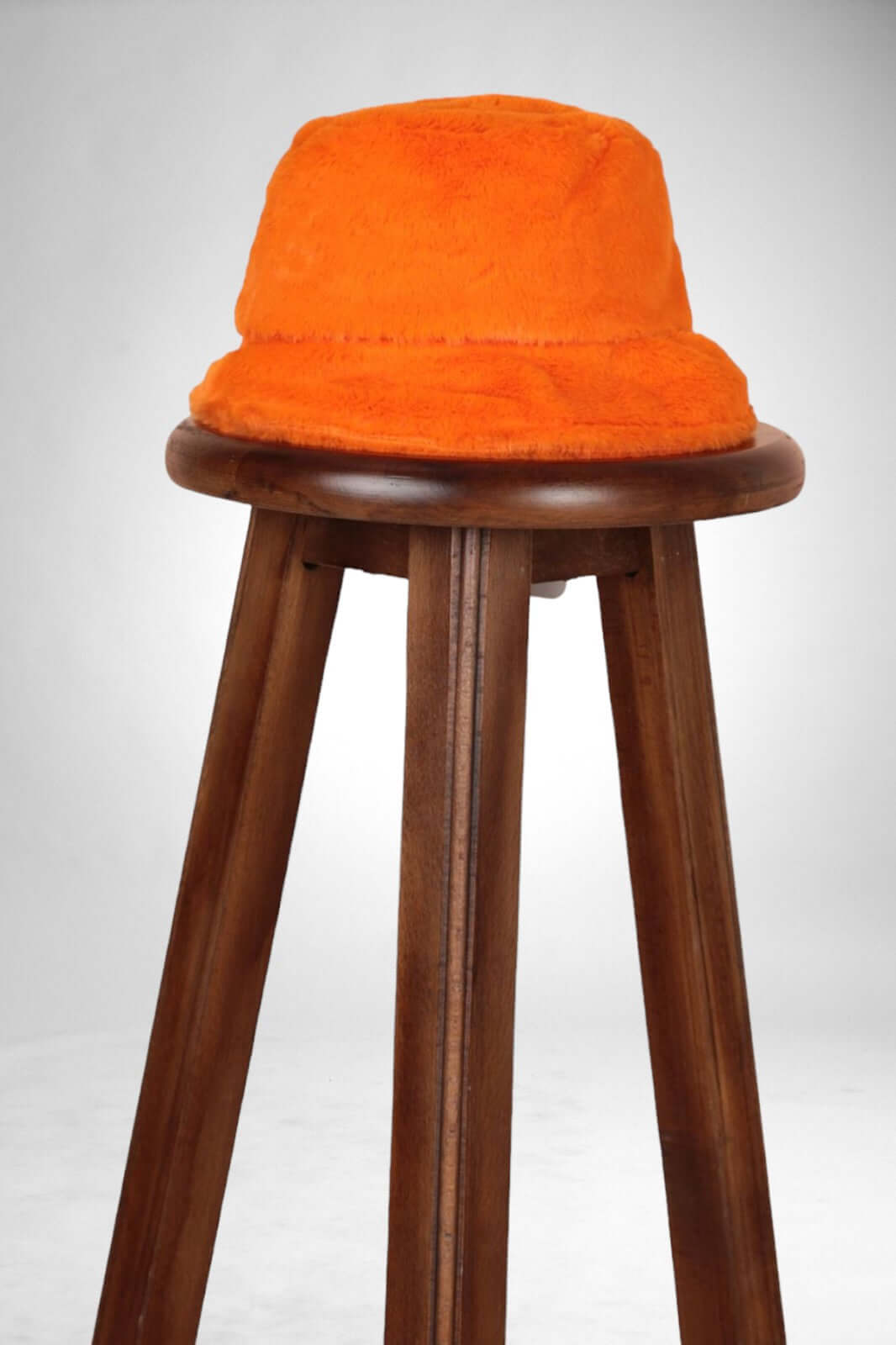 Faux-Fur Bucket Hat - Orange