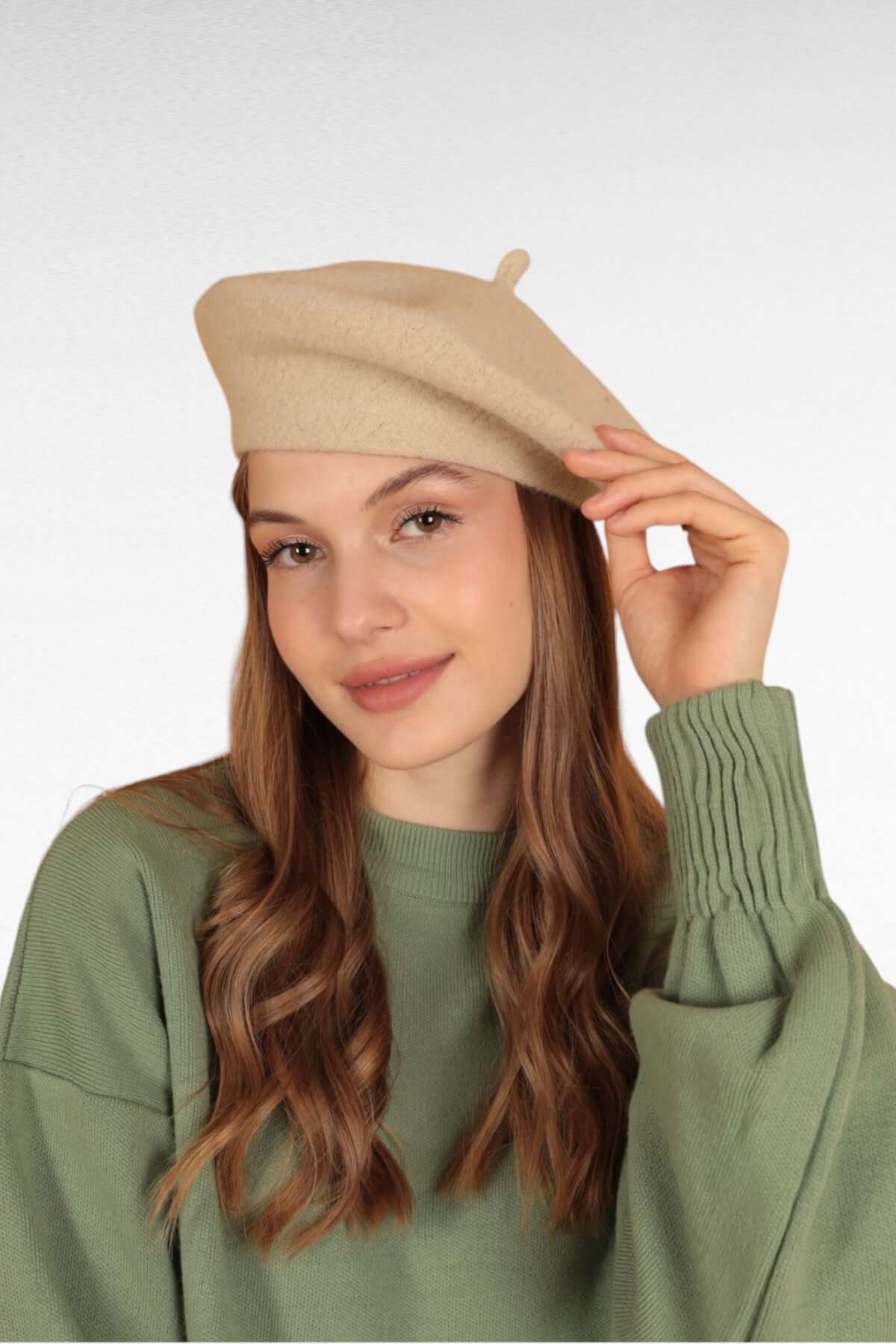 Wool Vintage French Beret - Beige