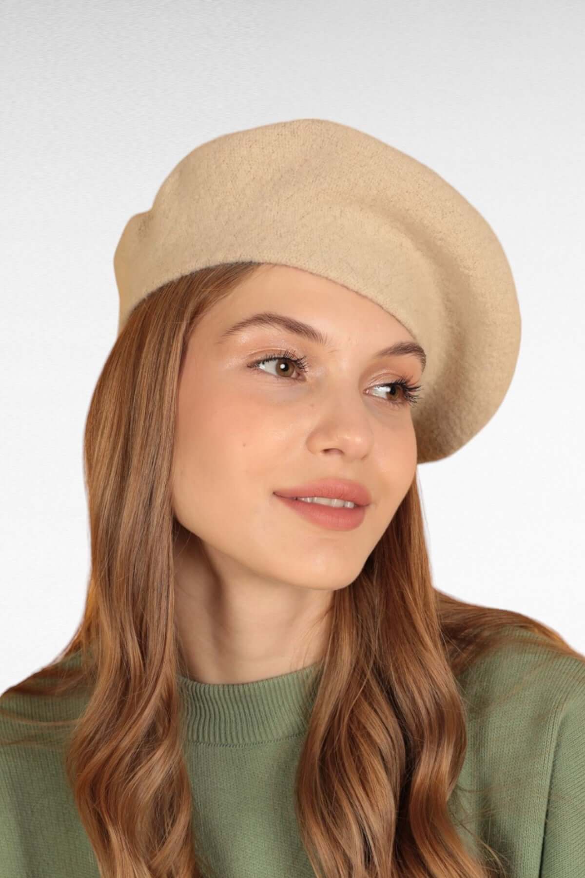 Wool Vintage French Beret - Beige