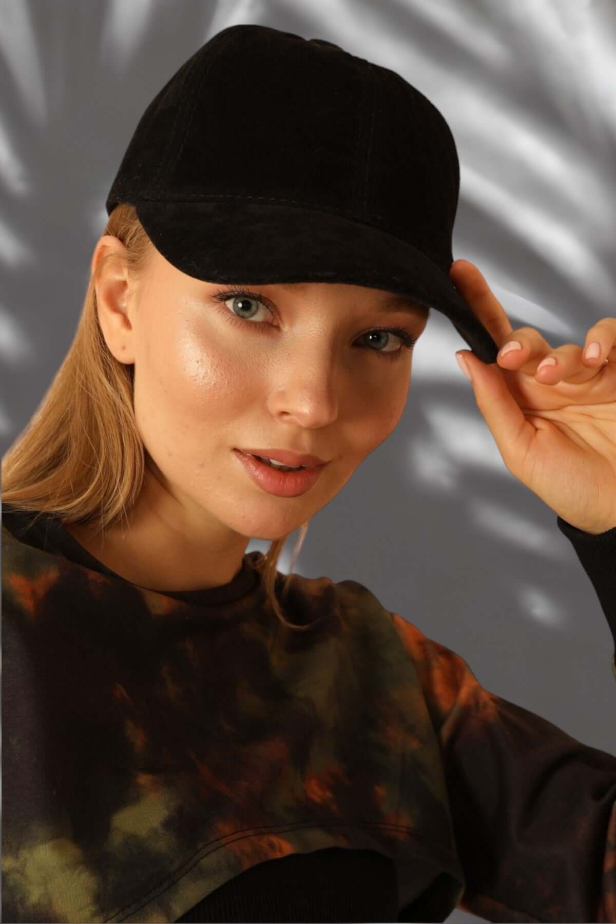 Suede Ball Cap - Black