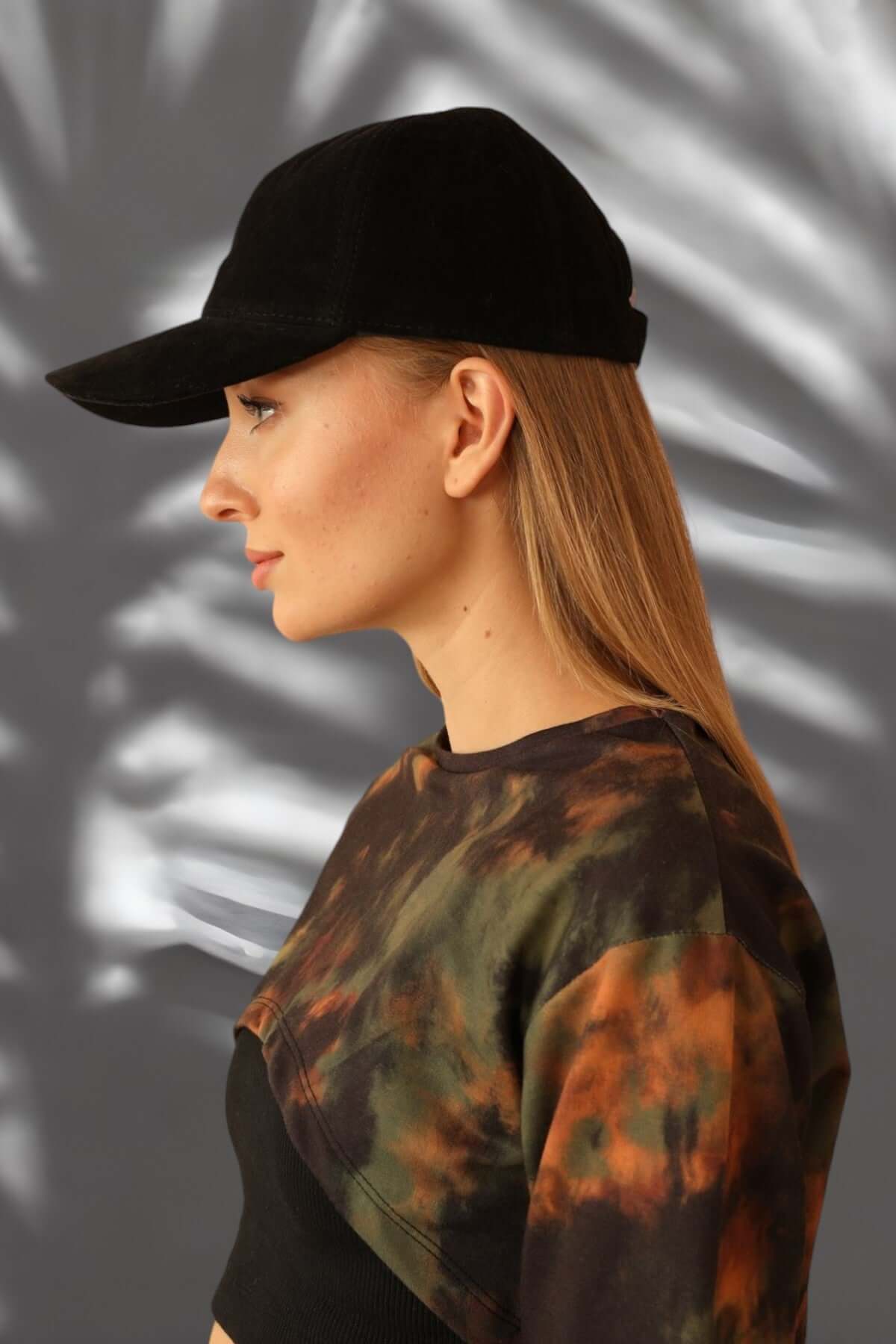 Suede Ball Cap - Black