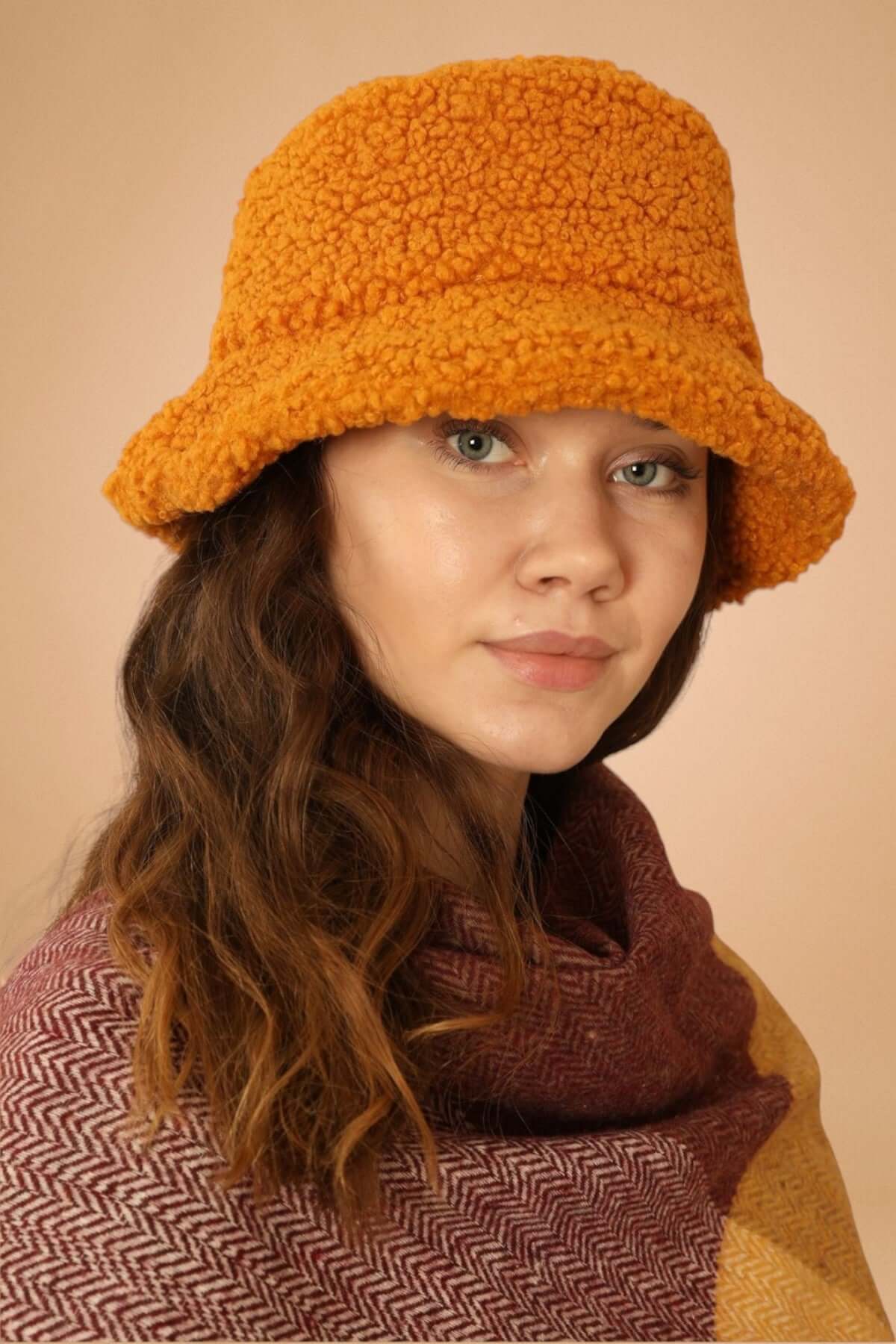 Teddy Bucket Hat-Saffron