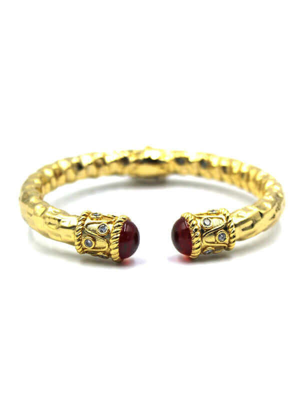 Cleopatra Gold Bracelet with Ruby Stone