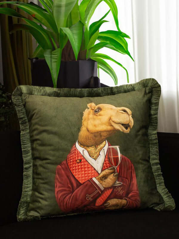 CAMEL VELVET CUSHION