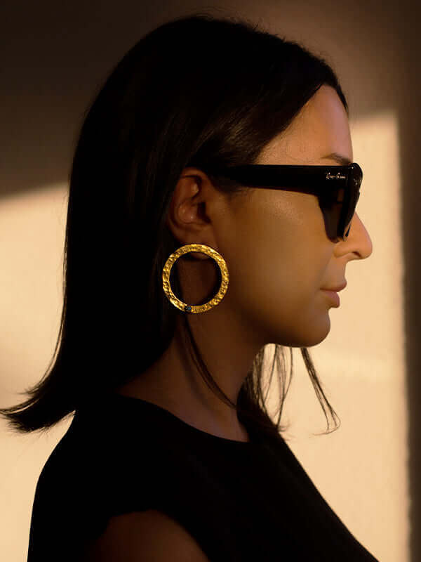 Lydia Handmade  Brass Hoop  Earrings