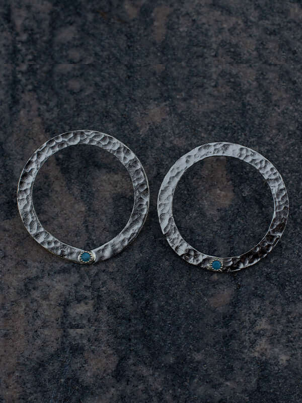 Helios  Handmade Brass  Hoop Earrings