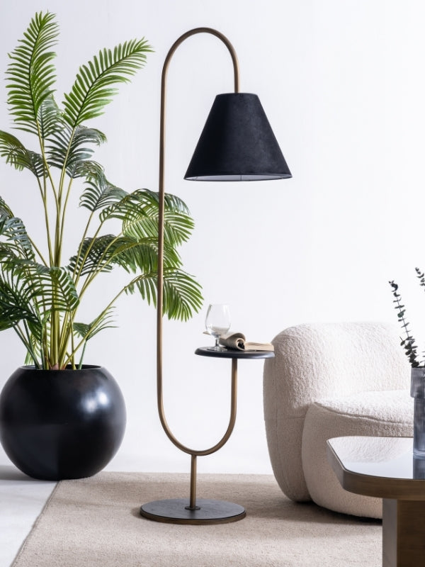 ANNIE FLOOR LAMP WITH SIDE TABLE