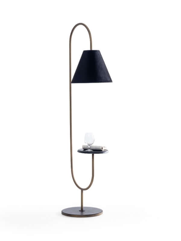 ANNIE FLOOR LAMP WITH SIDE TABLE