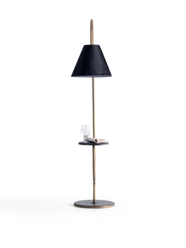 ANNIE FLOOR LAMP WITH SIDE TABLE