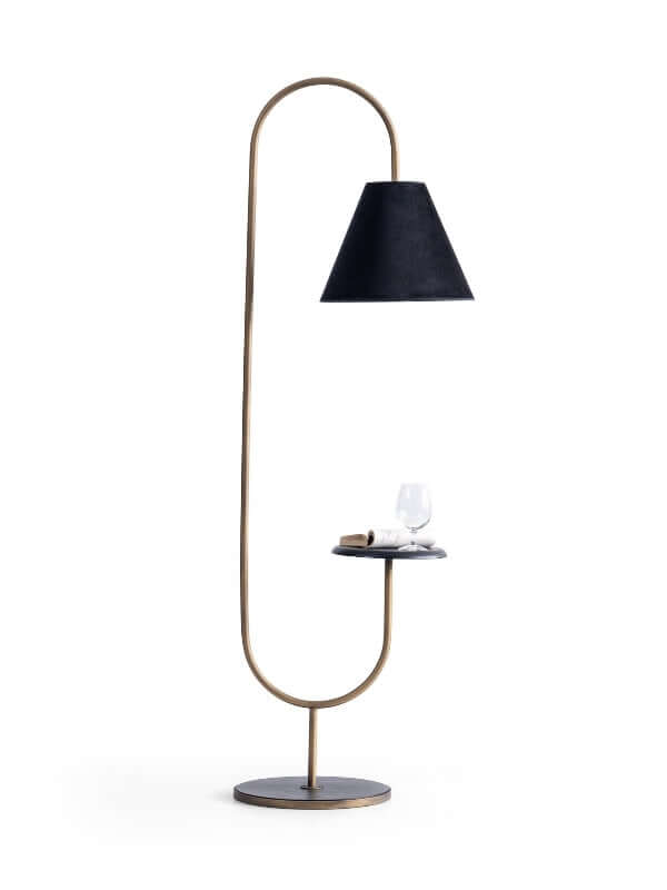 ANNIE FLOOR LAMP WITH SIDE TABLE