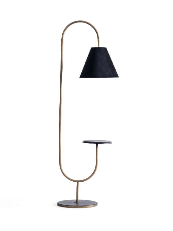 ANNIE FLOOR LAMP WITH SIDE TABLE