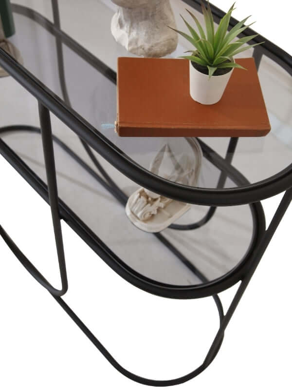 BETH BLACK STEEL CONSOLE TABLE