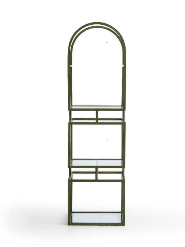 GREEN ARCHED BOOKSHELF