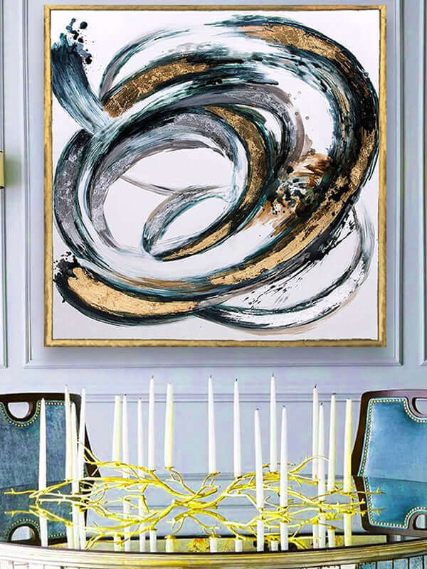 “Oceanic Symphony”, Mixed Technique on Canvas