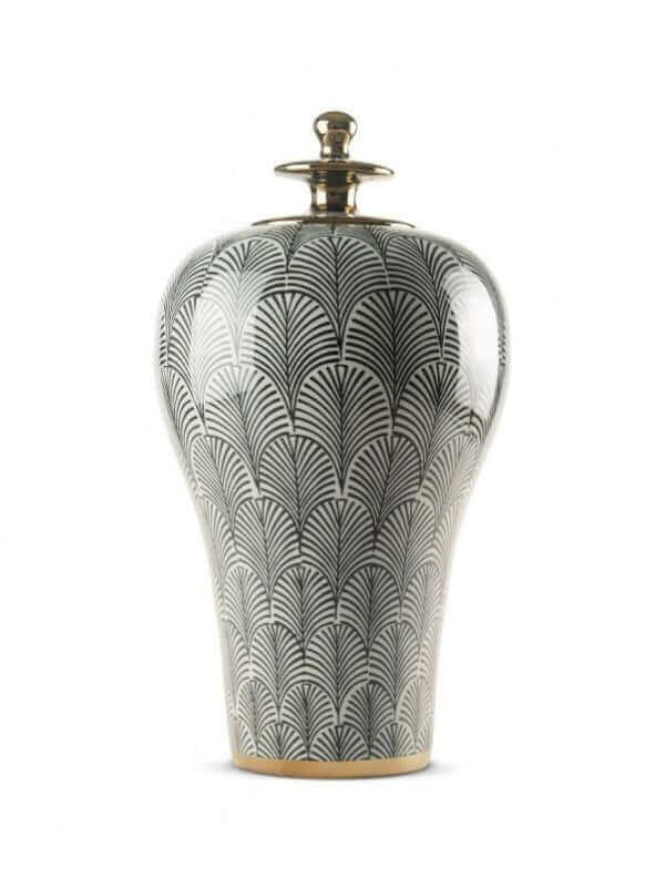 ROYAL BLACK AND WHITE VASE