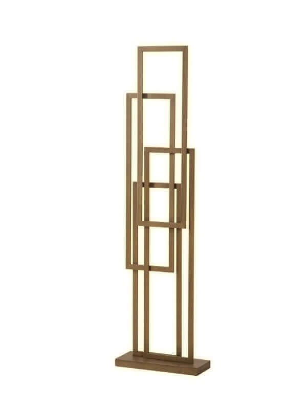 RECTANGLE BRASS FLOOR LAMP