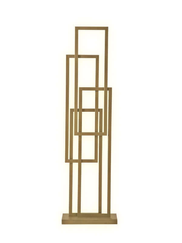 RECTANGLE BRASS FLOOR LAMP