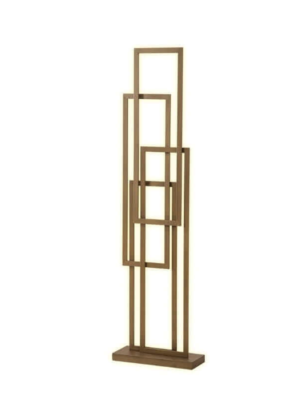 RECTANGLE BRASS FLOOR LAMP