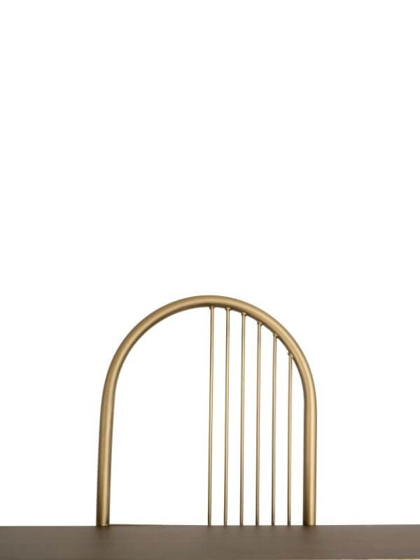 SOPHIA BRASS BOOKSHELF WITH WOODEN SHELVES