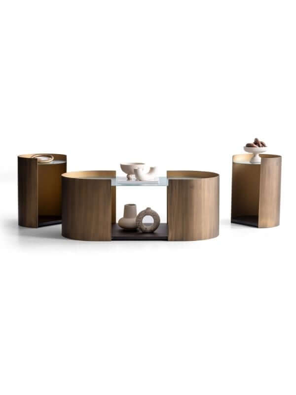 SPRING COFFEE TABLE AND SIDE TABLES