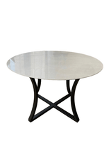 White Marble Top Round Dining Table