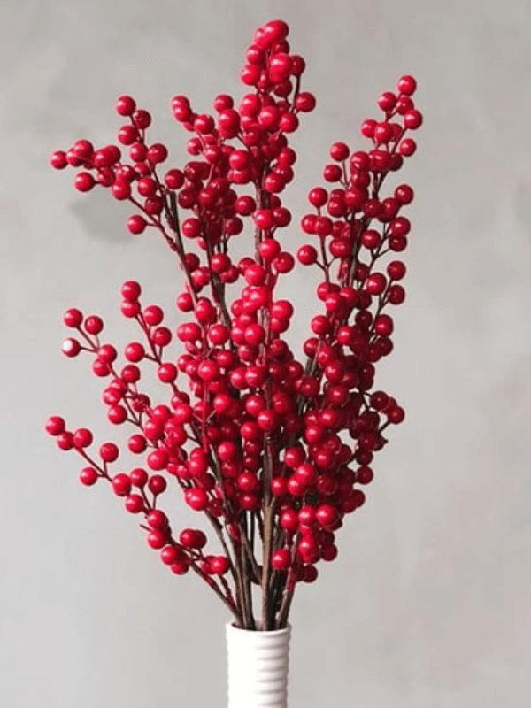 Artificial Red Berry Christmas Decor