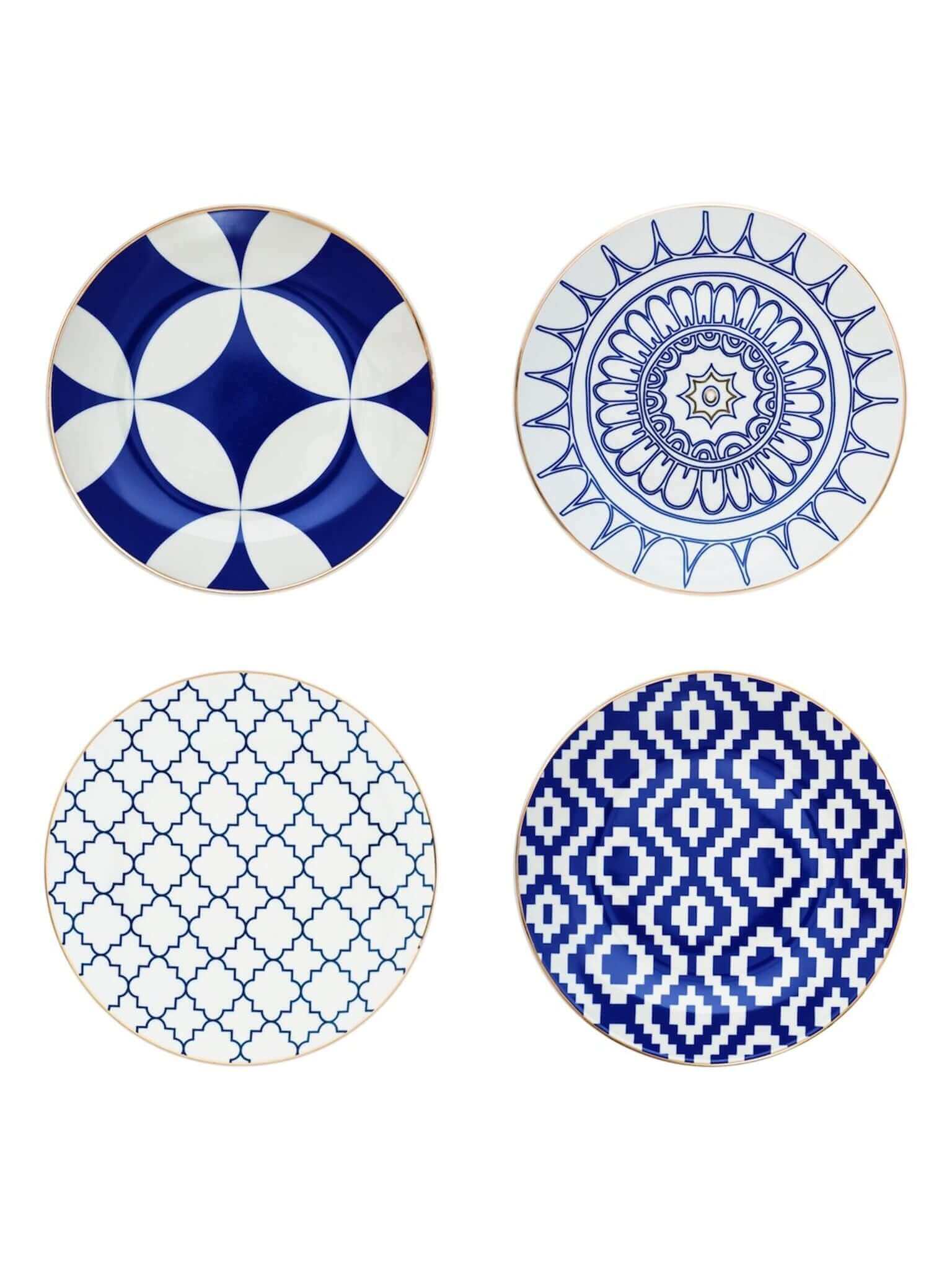 Blue White Vista Dinner Plate