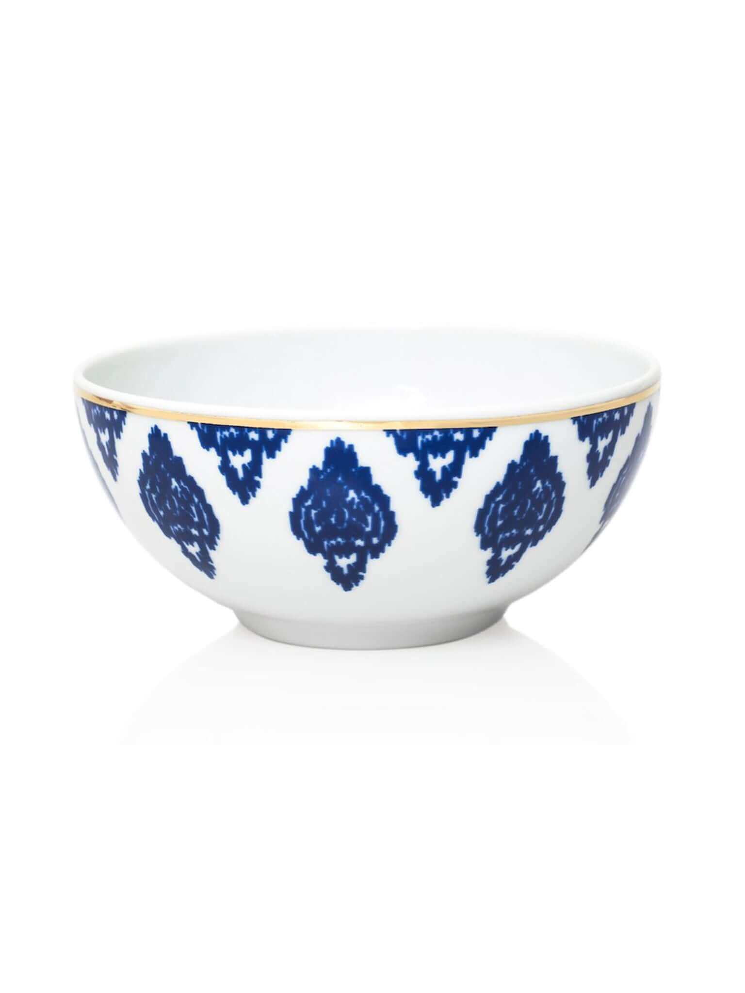 Blue White Ikat Bowl