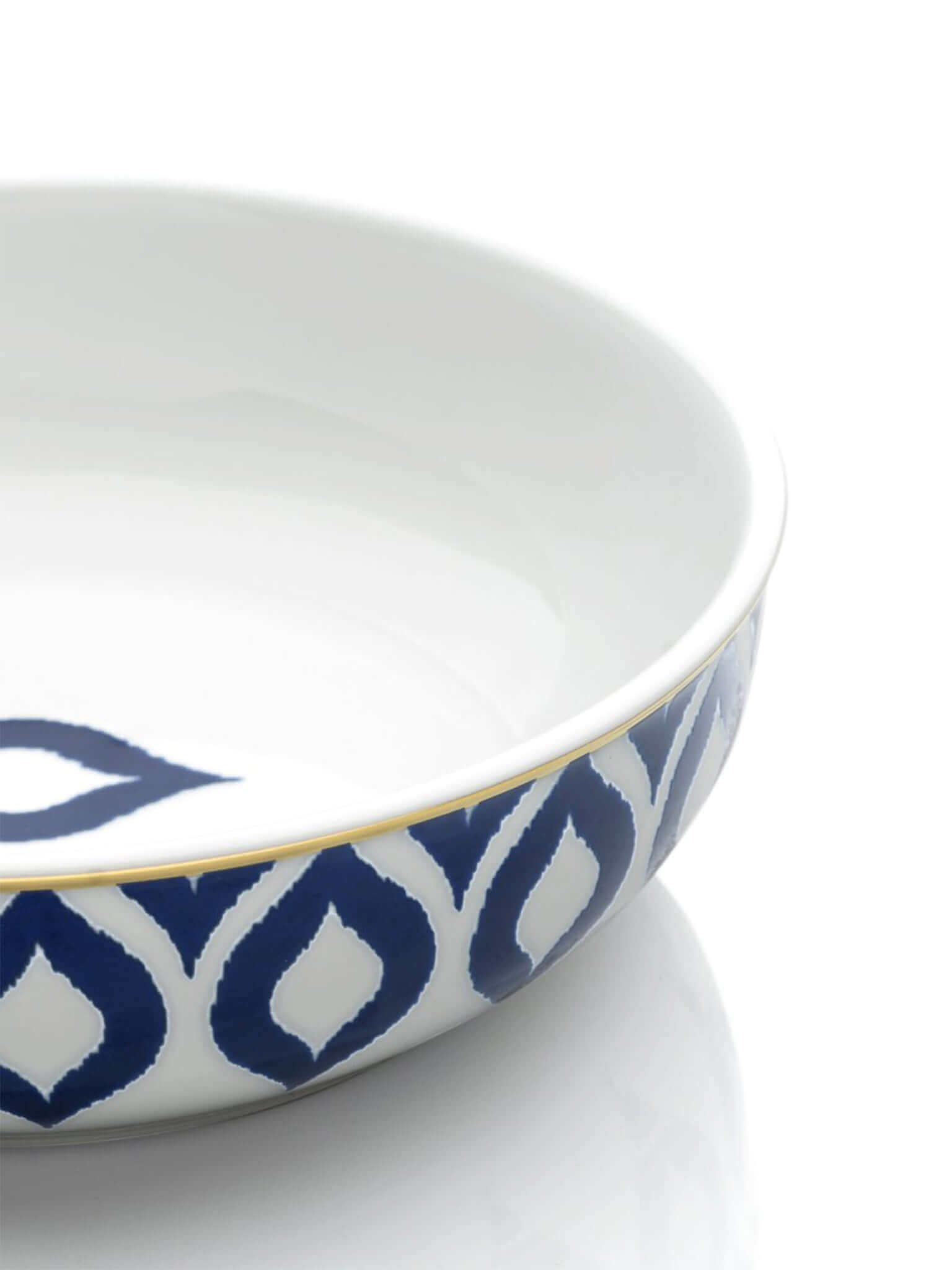 Blue White Lena Dinner Bowl