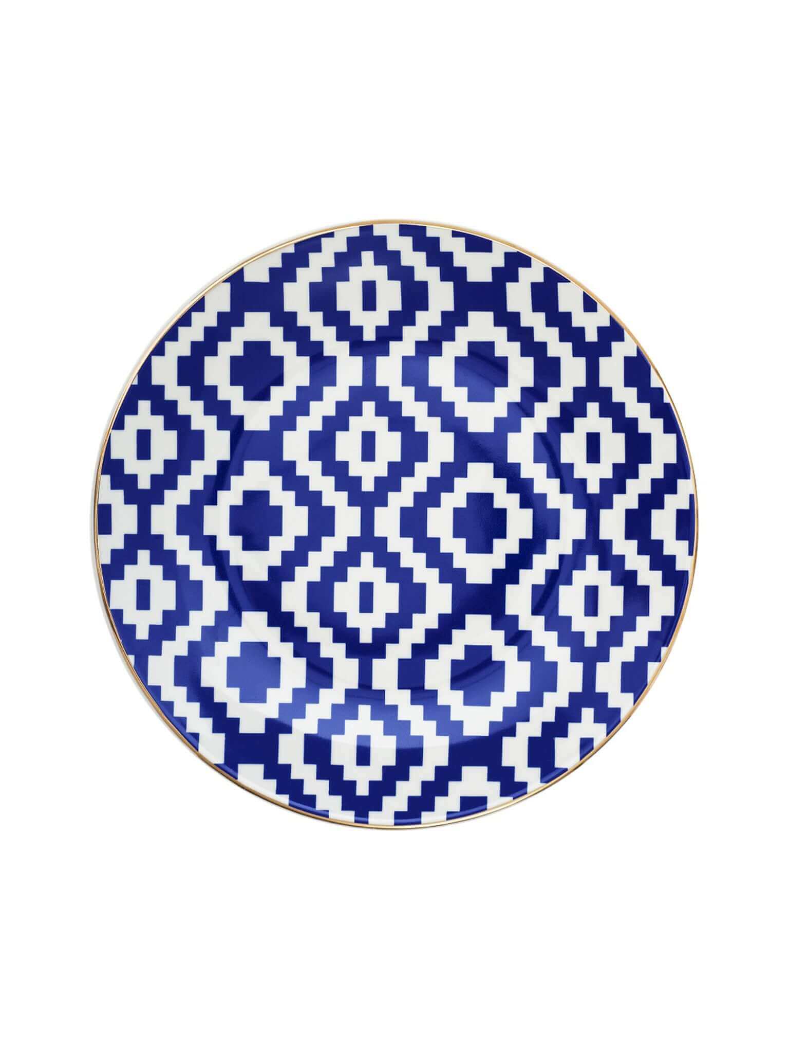 Blue White Manu Dinner Plate