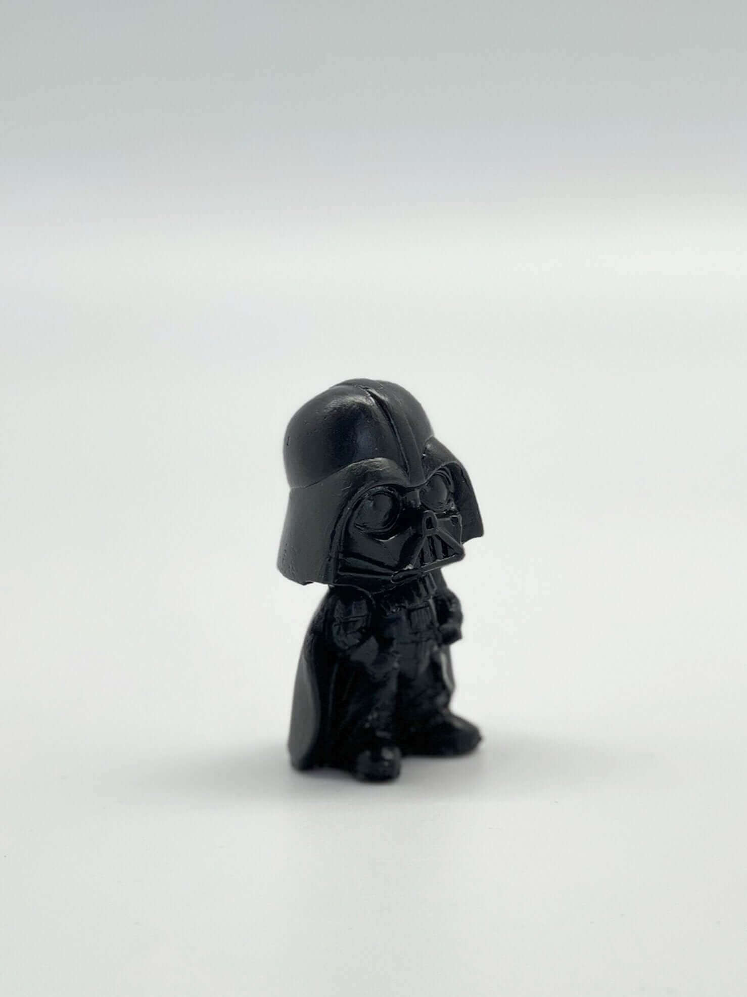 Black Painted Concrete Mini Darth Vader Sculpture - MottoBase