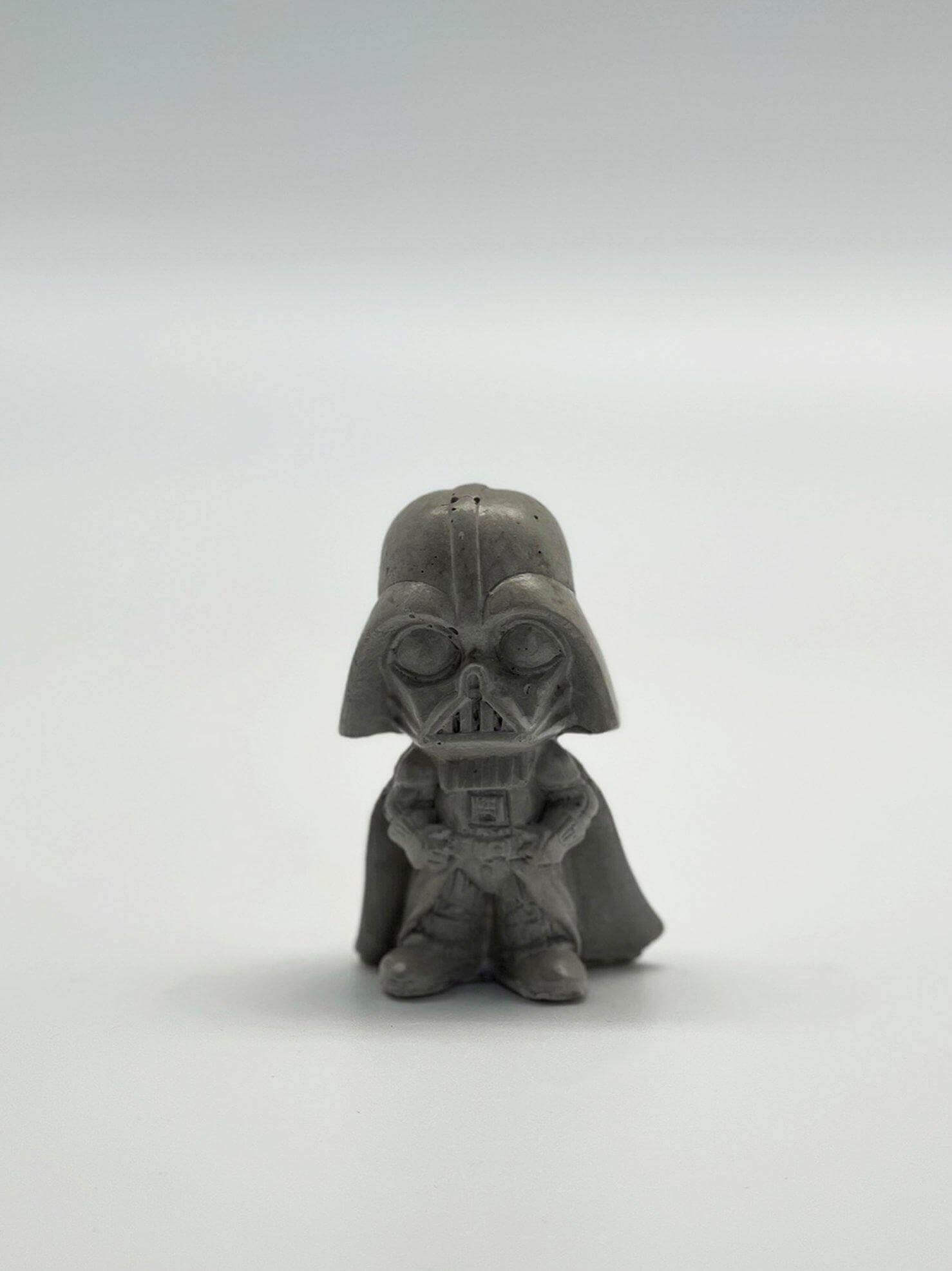 Concrete Mini Darth Vader Raw Finished Sculpture - MottoBase