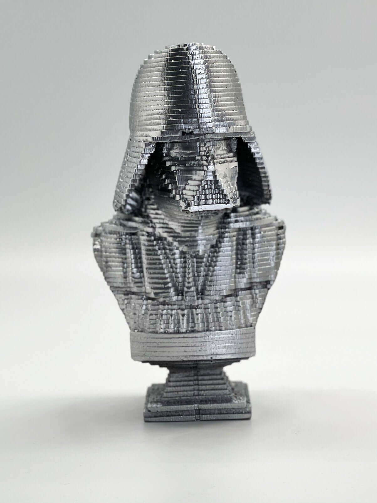 Silver Painted Darth Vader Pop Art Sculpture Bust - MottoBase