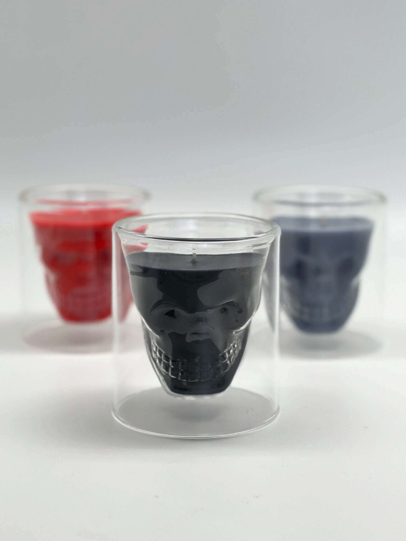 Skull Double Wall Glass Candle - Big - MottoBase