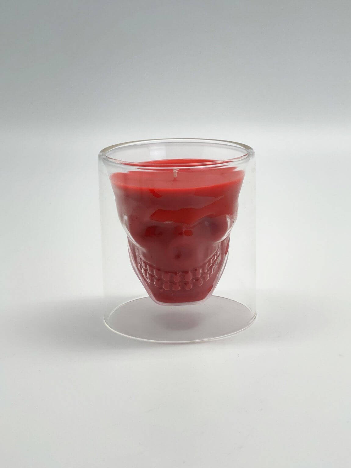 Skull Double Wall Glass Candle - Big - MottoBase