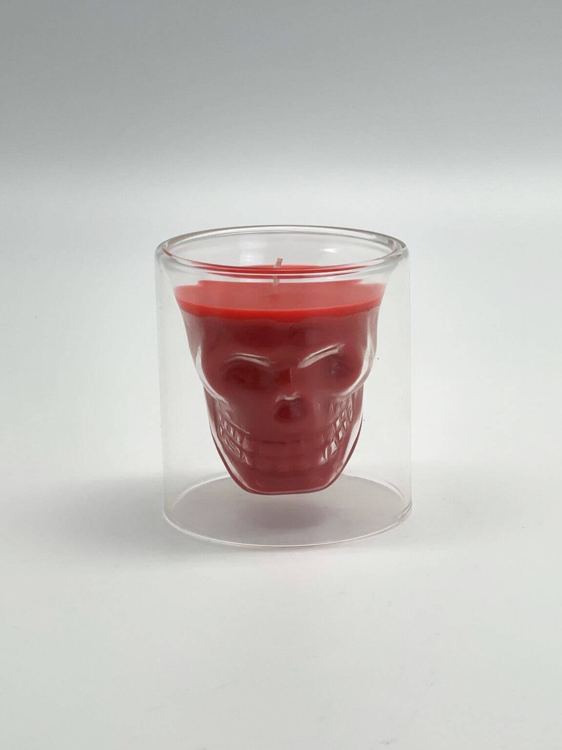 Skull Double Wall Glass Candle - Small - MottoBase