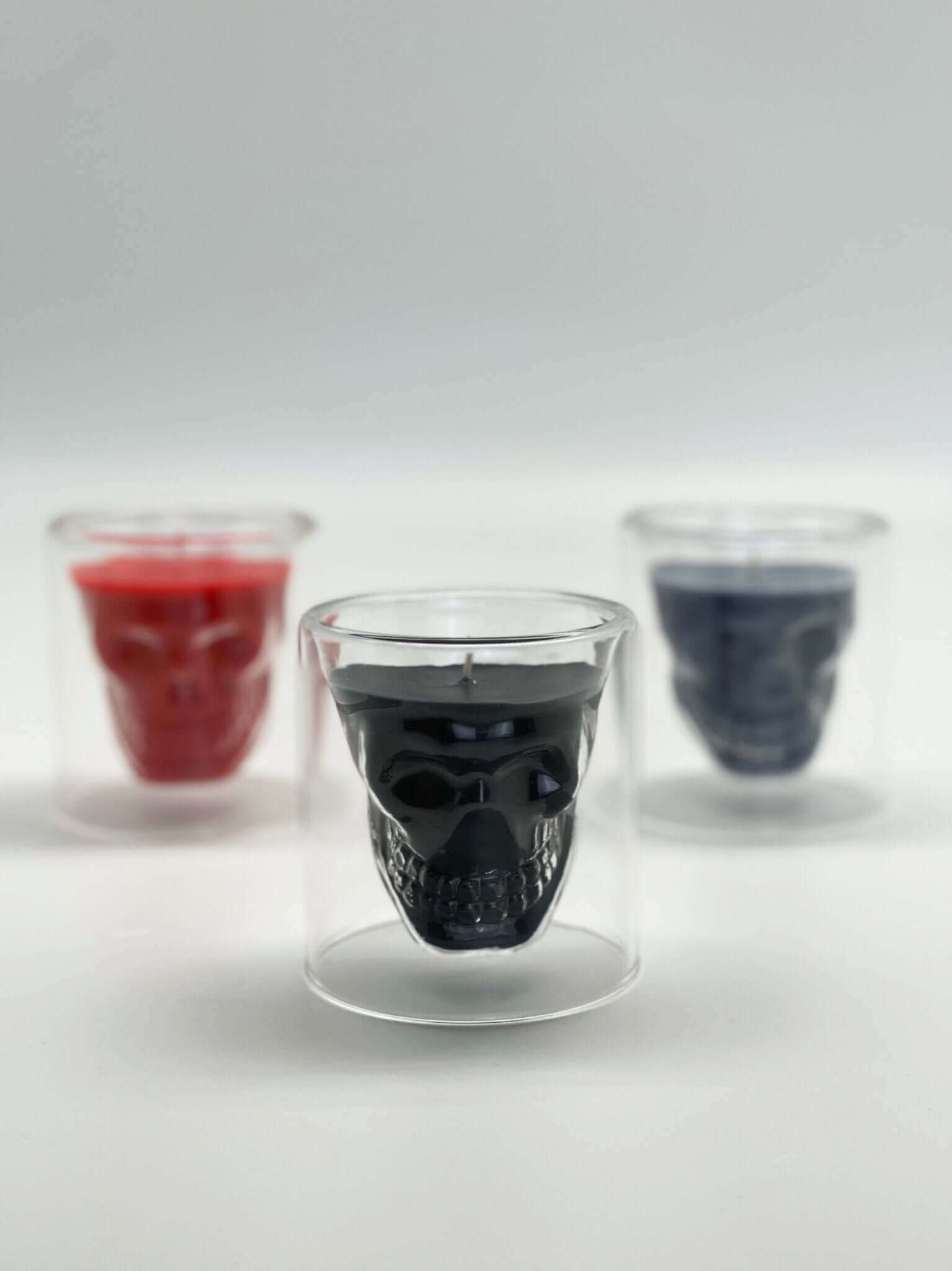 Skull Double Wall Glass Candle - Small - MottoBase