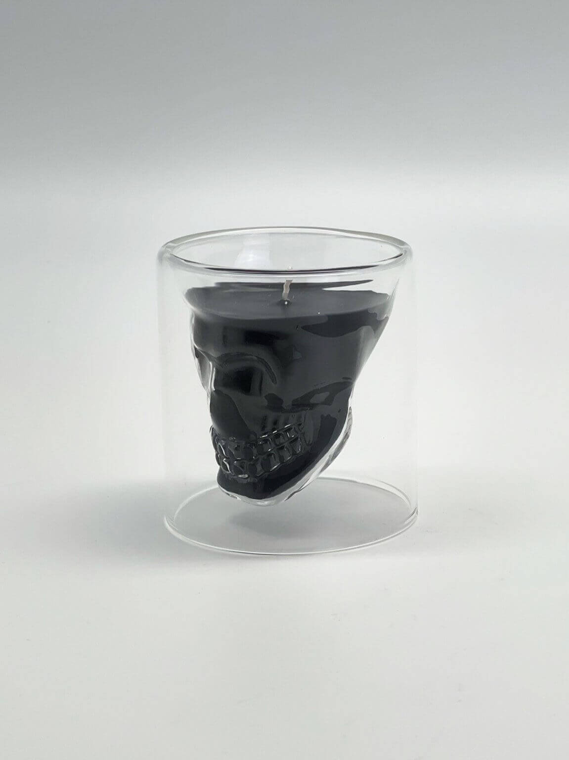 Skull Double Wall Glass Candle - Small - MottoBase