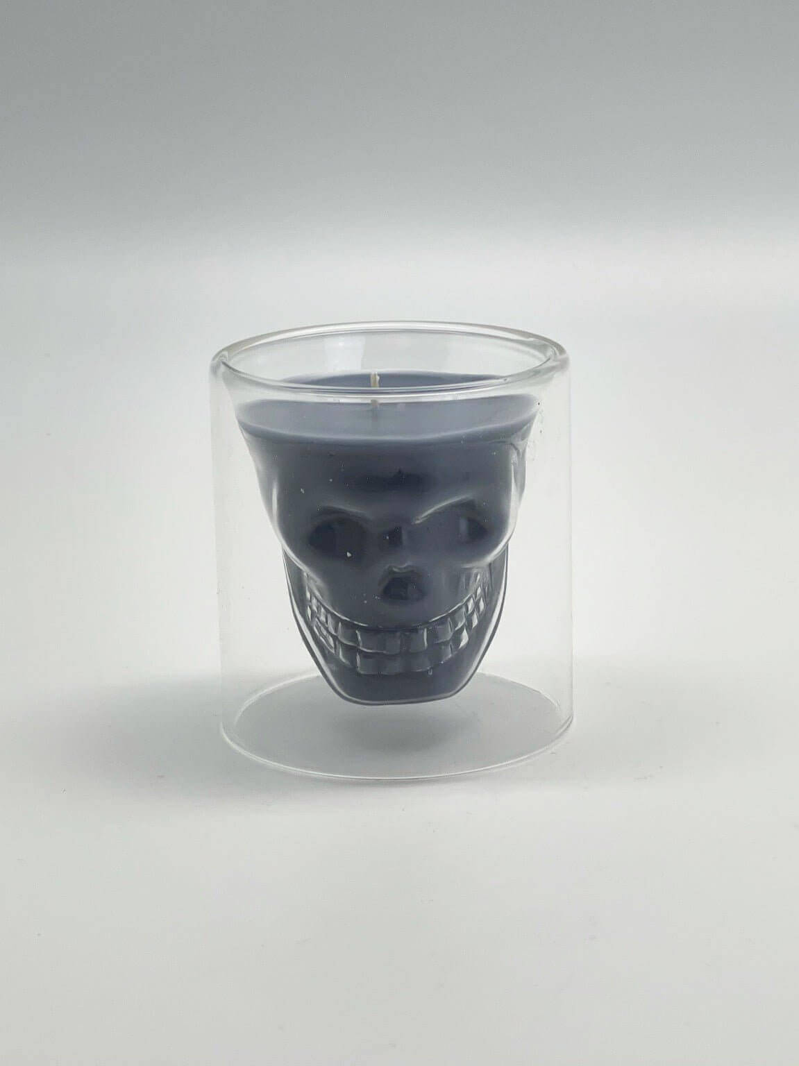 Skull Double Wall Glass Candle - Small - MottoBase